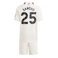 Manchester United Jadon Sancho #25 Tredje Dräkt Barn 2023-24 Kortärmad (+ Korta byxor)